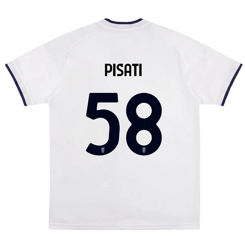 Danxen Mujer Camiseta Samuele Pisati #58 Blanco Rojo Azul Real 2ª Equipación 2026/27 La Camisa