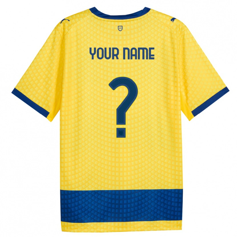 Danxen Mujer Camiseta Su Nombre #0 Amarillo Azul Negro 2ª Equipación 2026/27 La Camisa