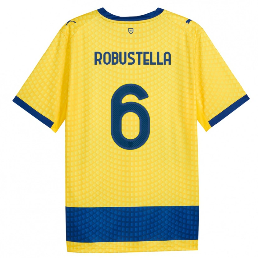 Danxen Mujer Camiseta Daniele Robustella #6 Amarillo Azul Negro 2ª Equipación 2026/27 La Camisa