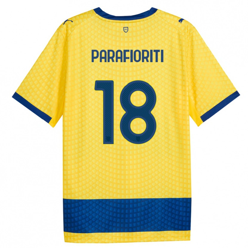 Danxen Mujer Camiseta Giovanni Parafioriti #18 Amarillo Azul Negro 2ª Equipación 2026/27 La Camisa