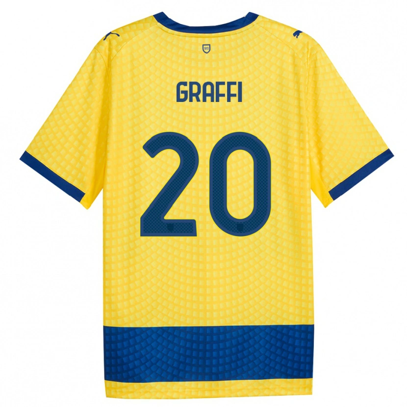 Danxen Mujer Camiseta Jacopo Graffi #20 Amarillo Azul Negro 2ª Equipación 2026/27 La Camisa