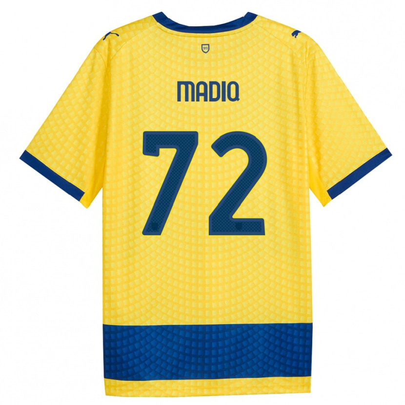 Danxen Mujer Camiseta Abdelaziz Madiq #72 Amarillo Azul Negro 2ª Equipación 2026/27 La Camisa