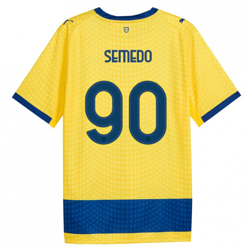 Danxen Mujer Camiseta Afonso Semedo #90 Amarillo Azul Negro 2ª Equipación 2026/27 La Camisa
