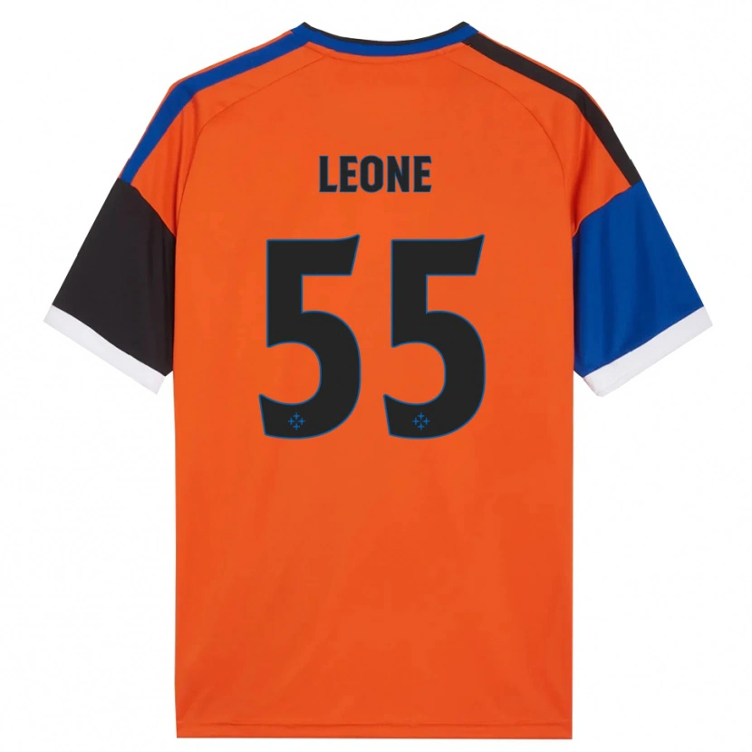 Danxen Mujer Camiseta Giuseppe Leone #55 Naranja Azul Negro Blanco 2ª Equipación 2026/27 La Camisa