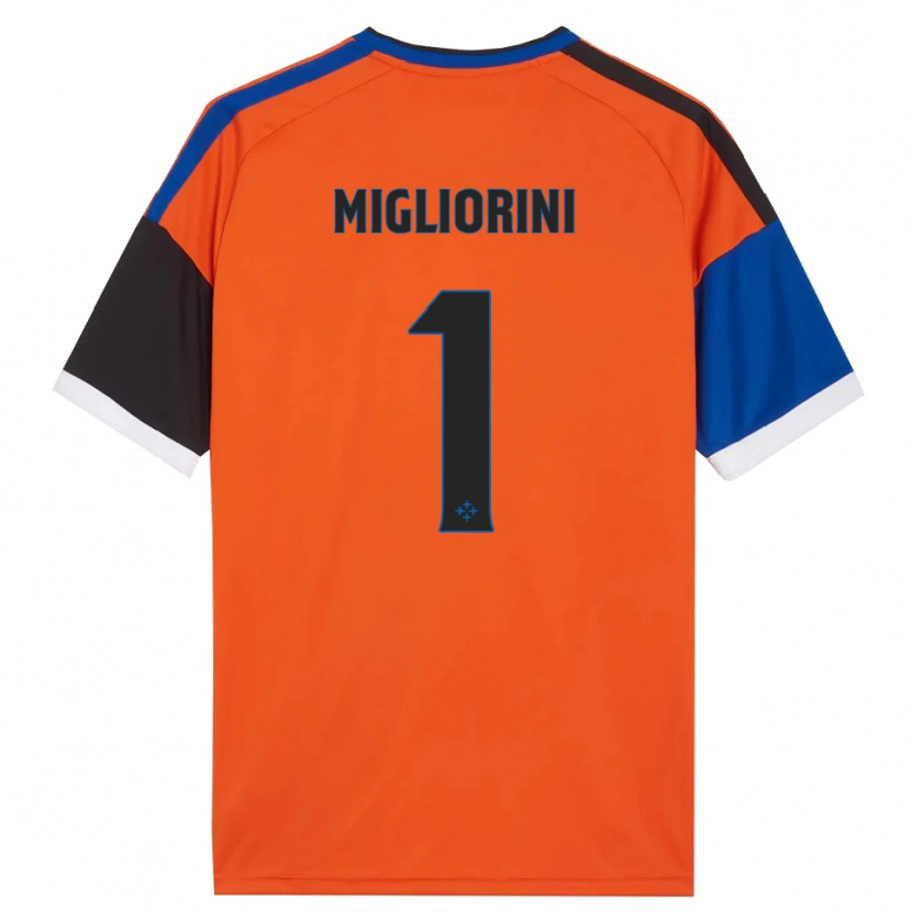 Danxen Mujer Camiseta Niccolò Migliorini #1 Naranja Azul Negro Blanco 2ª Equipación 2026/27 La Camisa