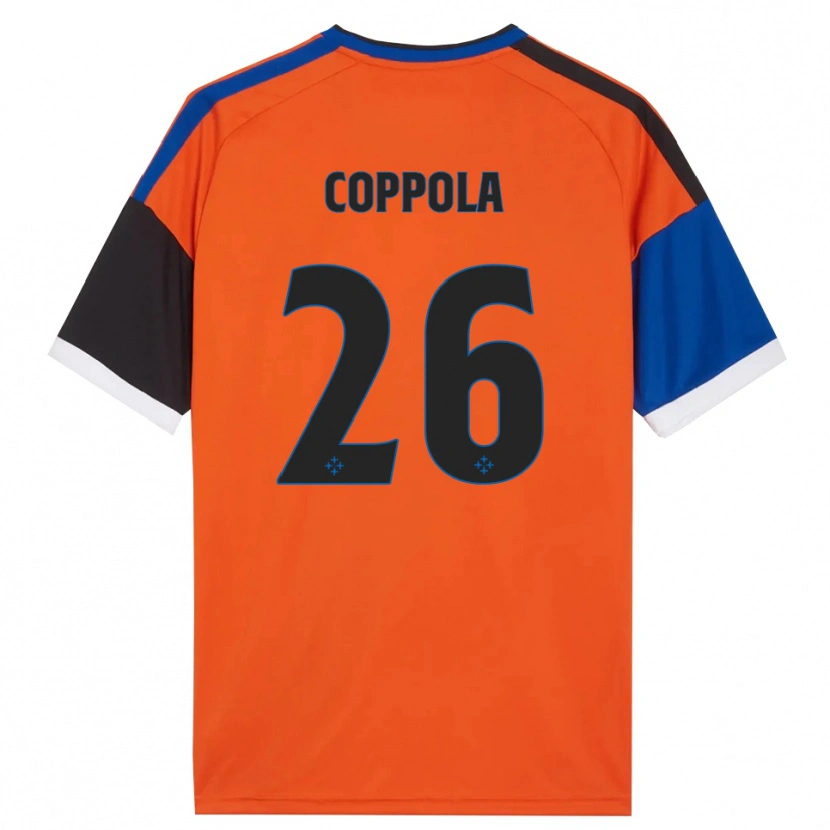 Danxen Mujer Camiseta Francesco Coppola #26 Naranja Azul Negro Blanco 2ª Equipación 2026/27 La Camisa