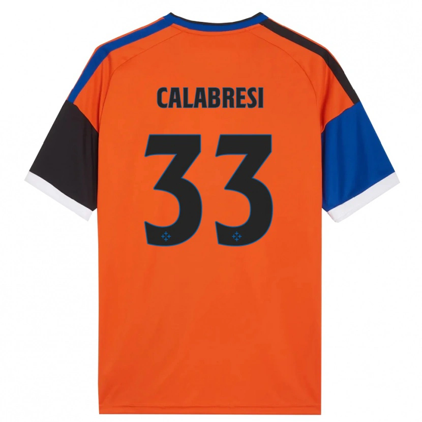 Danxen Mujer Camiseta Arturo Calabresi #33 Naranja Azul Negro Blanco 2ª Equipación 2026/27 La Camisa