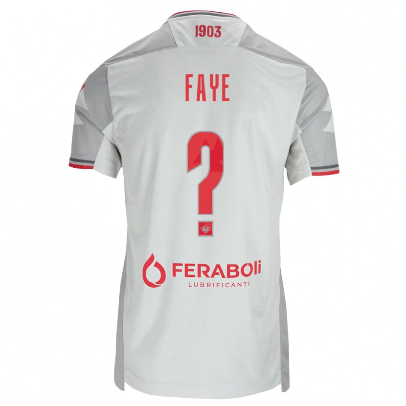 Danxen Mujer Camiseta Nouroudine Faye #0 Gris Blanco Rojo 2ª Equipación 2026/27 La Camisa