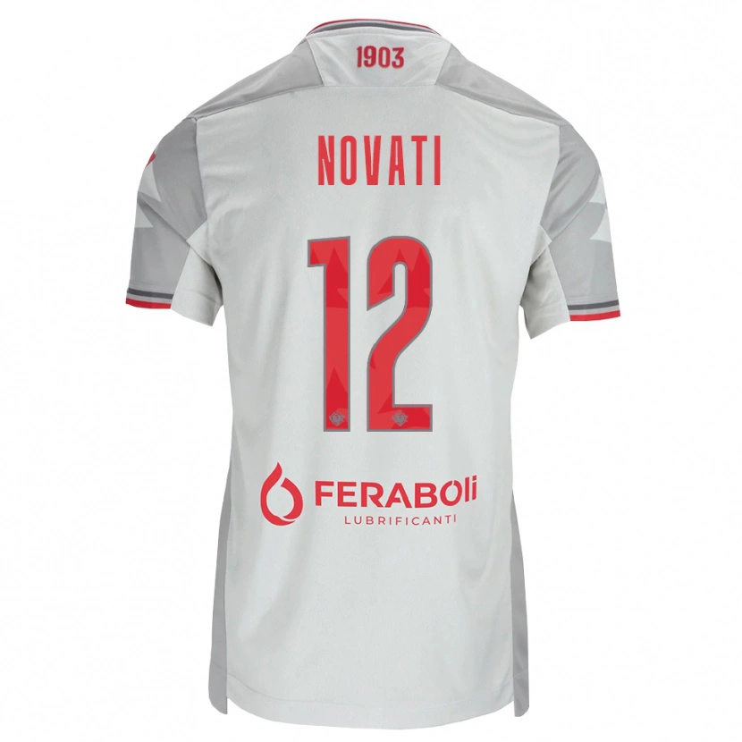 Danxen Mujer Camiseta Lorenzo Novati #12 Gris Blanco Rojo 2ª Equipación 2026/27 La Camisa