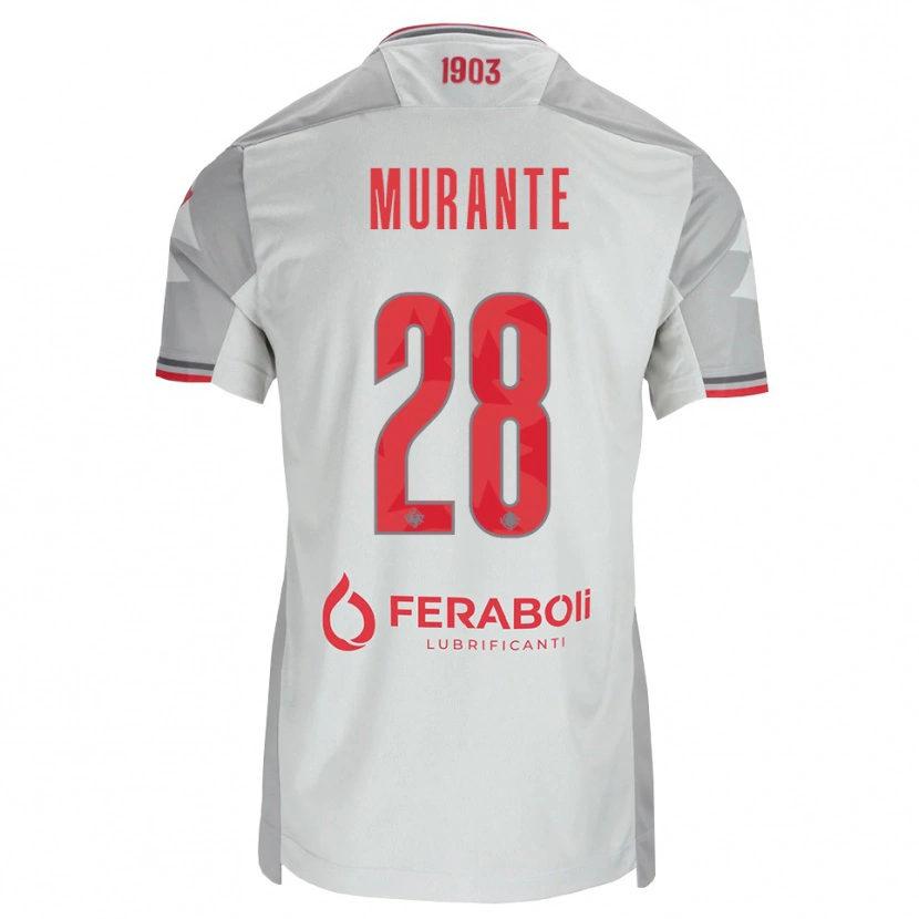 Danxen Mujer Camiseta Alessandro Murante #28 Gris Blanco Rojo 2ª Equipación 2026/27 La Camisa