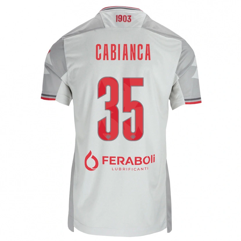 Danxen Mujer Camiseta Eddy Cabianca #35 Gris Blanco Rojo 2ª Equipación 2026/27 La Camisa