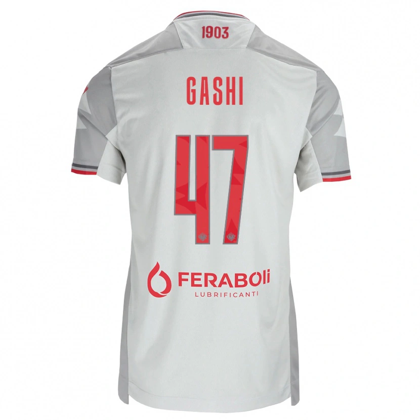 Danxen Mujer Camiseta Eduart Gashi #47 Gris Blanco Rojo 2ª Equipación 2026/27 La Camisa
