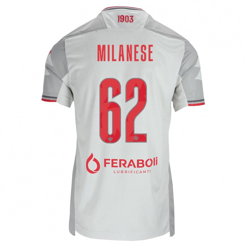Danxen Mujer Camiseta Tommaso Milanese #62 Gris Blanco Rojo 2ª Equipación 2026/27 La Camisa