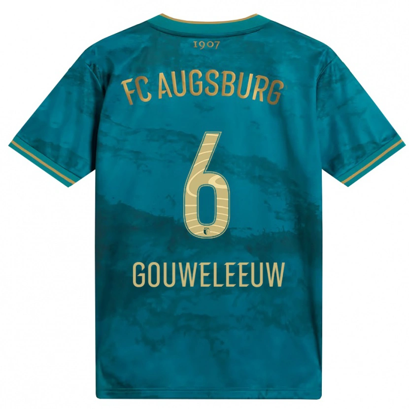 Danxen Mujer Camiseta Jeffrey Gouweleeuw #6 Verde Marrón 2ª Equipación 2026/27 La Camisa