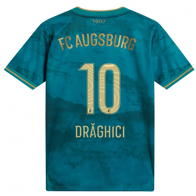 Danxen Mujer Camiseta Robert Drăghici #10 Verde Marrón 2ª Equipación 2026/27 La Camisa