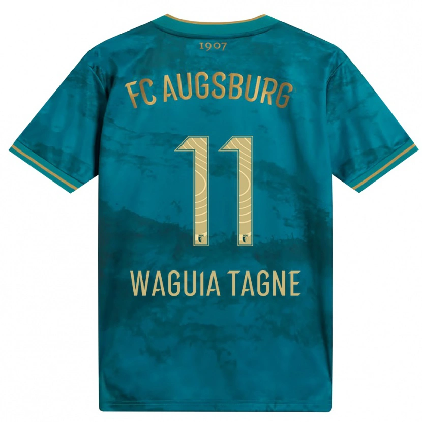 Danxen Mujer Camiseta Evan Waguia Tagne #11 Verde Marrón 2ª Equipación 2026/27 La Camisa