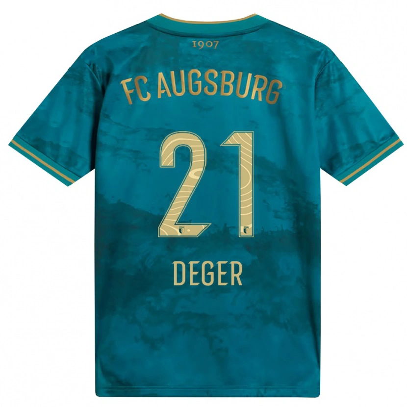 Danxen Mujer Camiseta David Deger #21 Verde Marrón 2ª Equipación 2026/27 La Camisa