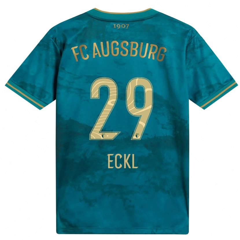 Danxen Mujer Camiseta Florian Eckl #29 Verde Marrón 2ª Equipación 2026/27 La Camisa
