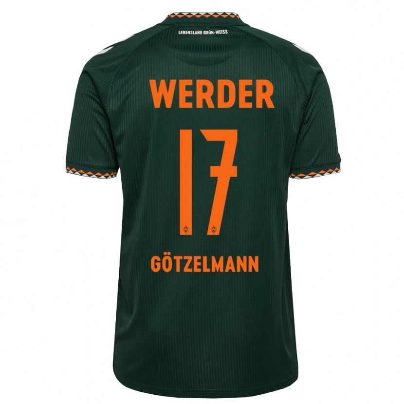 Danxen Mujer Camiseta Patrick Götzelmann #17 Verde Oscuro Naranja Blanco 2ª Equipación 2026/27 La Camisa