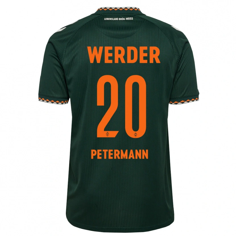 Danxen Mujer Camiseta Lena Petermann #20 Verde Oscuro Naranja Blanco 2ª Equipación 2026/27 La Camisa