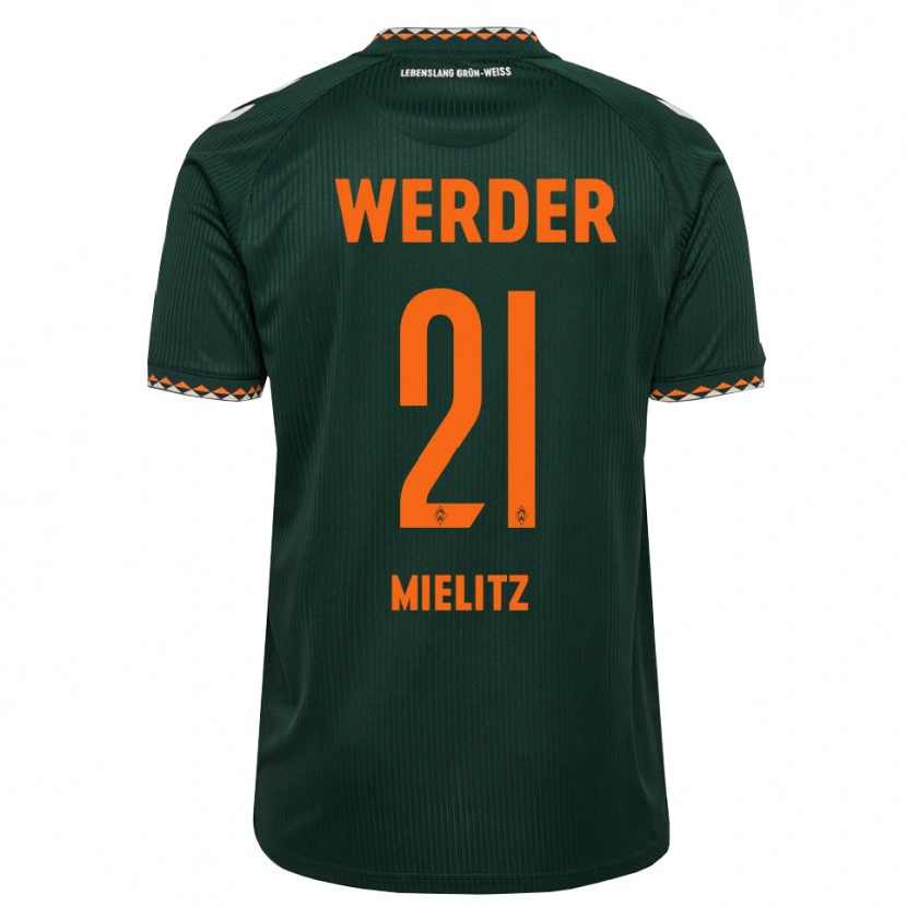 Danxen Mujer Camiseta Sebastian Mielitz #21 Verde Oscuro Naranja Blanco 2ª Equipación 2026/27 La Camisa