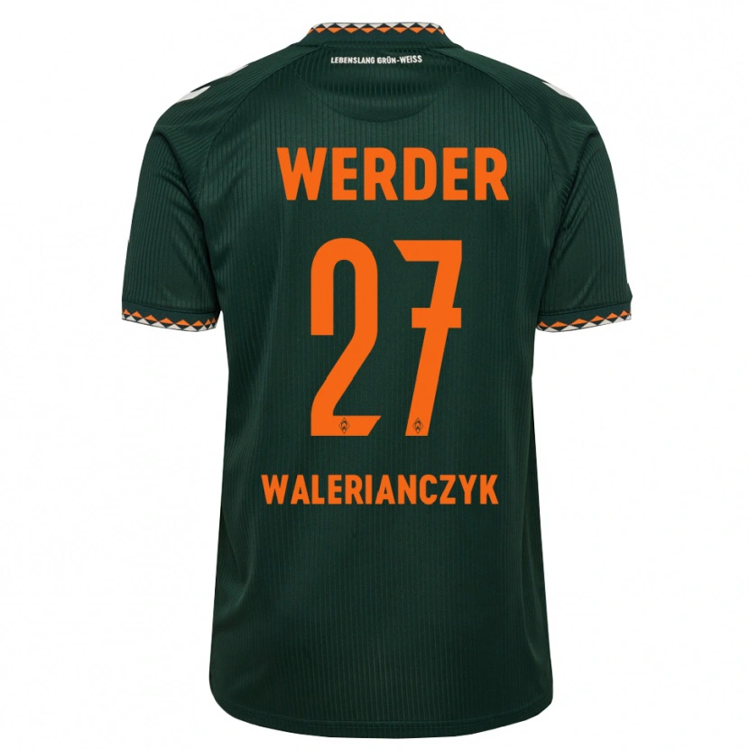 Danxen Mujer Camiseta Dennis Walerianczyk #27 Verde Oscuro Naranja Blanco 2ª Equipación 2026/27 La Camisa