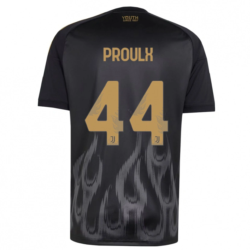 Danxen Mujer Camiseta Lysianne Proulx #44 Negro Marrón Equipación Tercera 2026/27 La Camisa