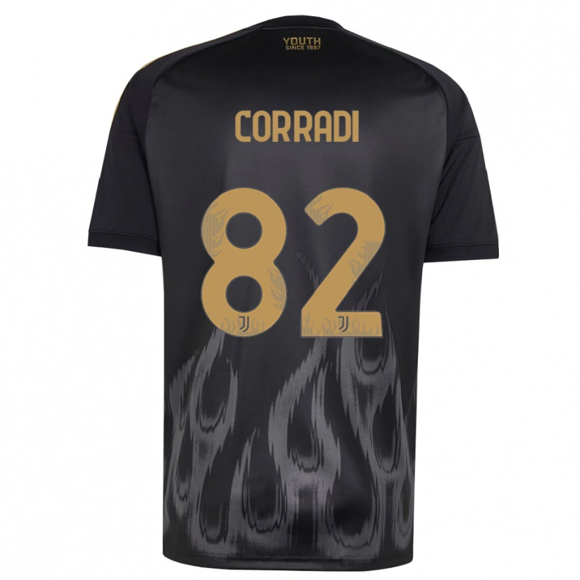 Danxen Mujer Camiseta Christian Corradi #82 Negro Marrón Equipación Tercera 2026/27 La Camisa