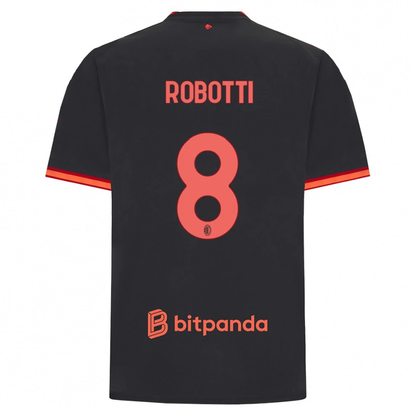 Danxen Mujer Camiseta Giovanni Robotti #8 Rojo Negro Equipación Tercera 2026/27 La Camisa
