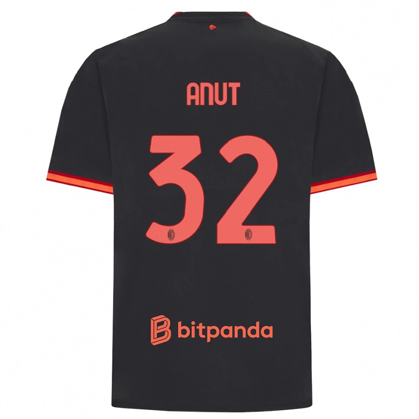 Danxen Mujer Camiseta Niccolo Anut #32 Rojo Negro Equipación Tercera 2026/27 La Camisa