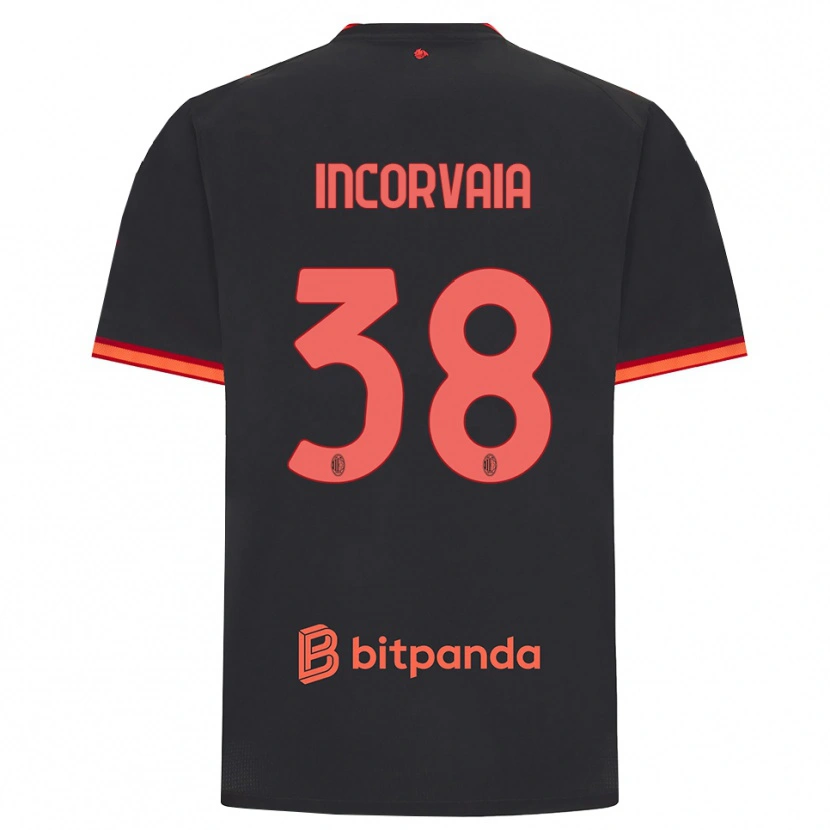 Danxen Mujer Camiseta Giovanni Incorvaia #38 Rojo Negro Equipación Tercera 2026/27 La Camisa