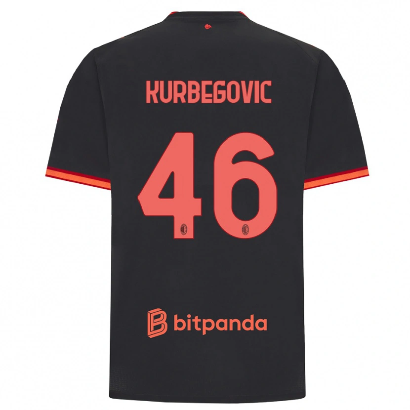 Danxen Mujer Camiseta Dino Kurbegovic #46 Rojo Negro Equipación Tercera 2026/27 La Camisa