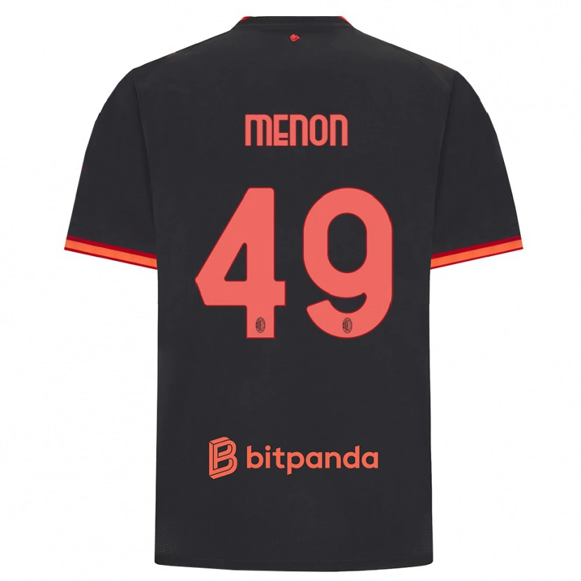 Danxen Mujer Camiseta Luca Menon #49 Rojo Negro Equipación Tercera 2026/27 La Camisa