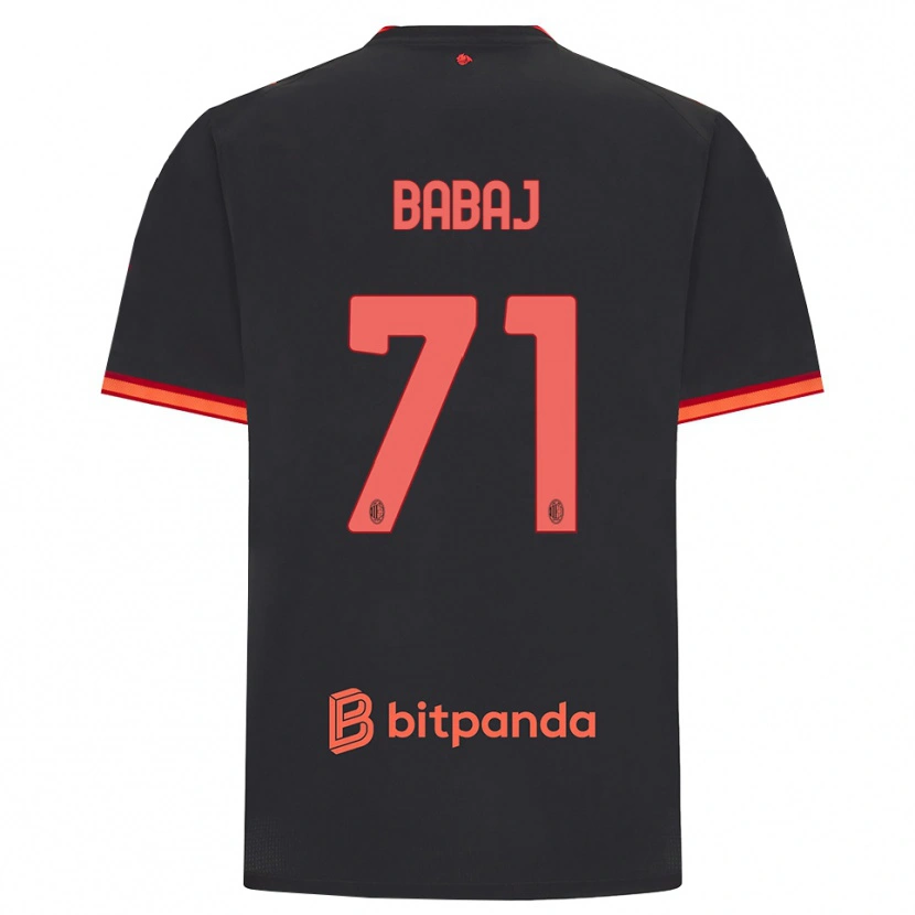 Danxen Mujer Camiseta Aron Babaj #71 Rojo Negro Equipación Tercera 2026/27 La Camisa