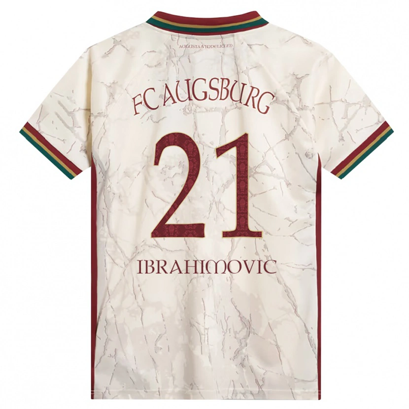 Danxen Mujer Camiseta Arijon Ibrahimovic #21 Verde Arroz Blanco Burdeos 1ª Equipación 2026/27 La Camisa