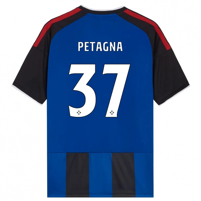 Danxen Mujer Camiseta Andrea Petagna #37 Negro Rojo Blanco Azul 1ª Equipación 2026/27 La Camisa