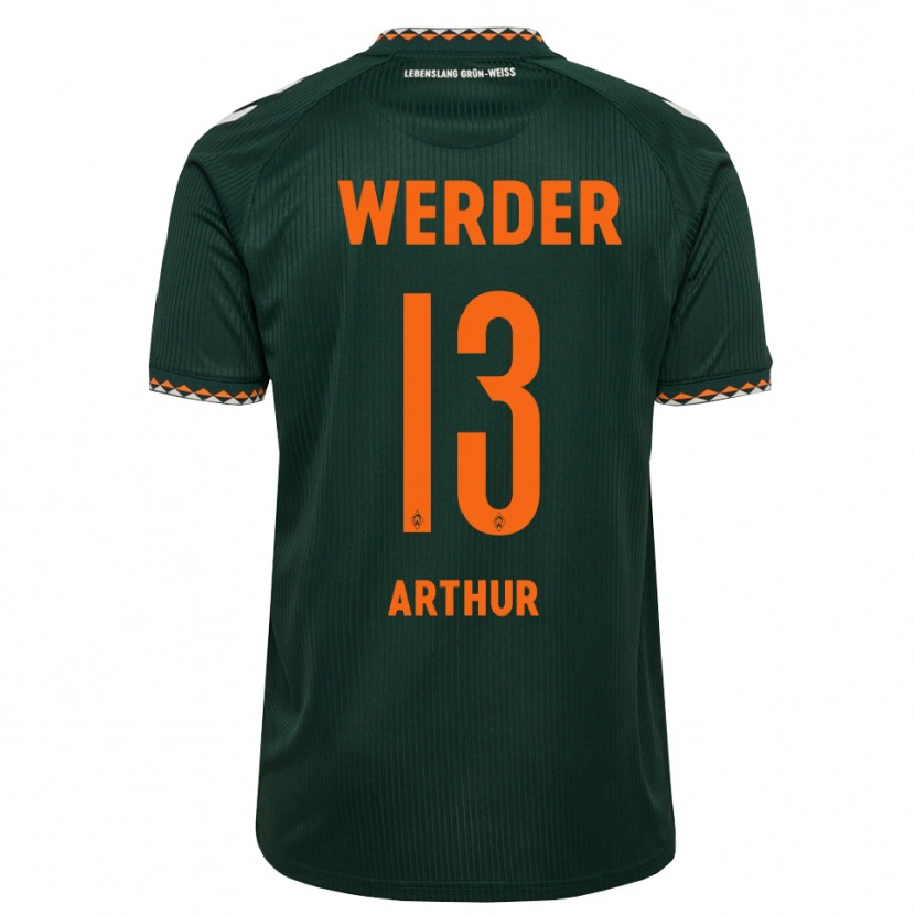 Danxen Mujer Camiseta Arthur Augusto De Matos Soares #13 Verde Oscuro Naranja Blanco 2ª Equipación 2026/27 La Camisa