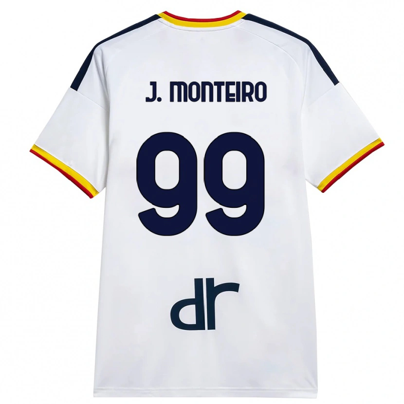 Danxen Mujer Camiseta Joël Monteiro #99 Blanco Amarillo Rojo 2ª Equipación 2026/27 La Camisa