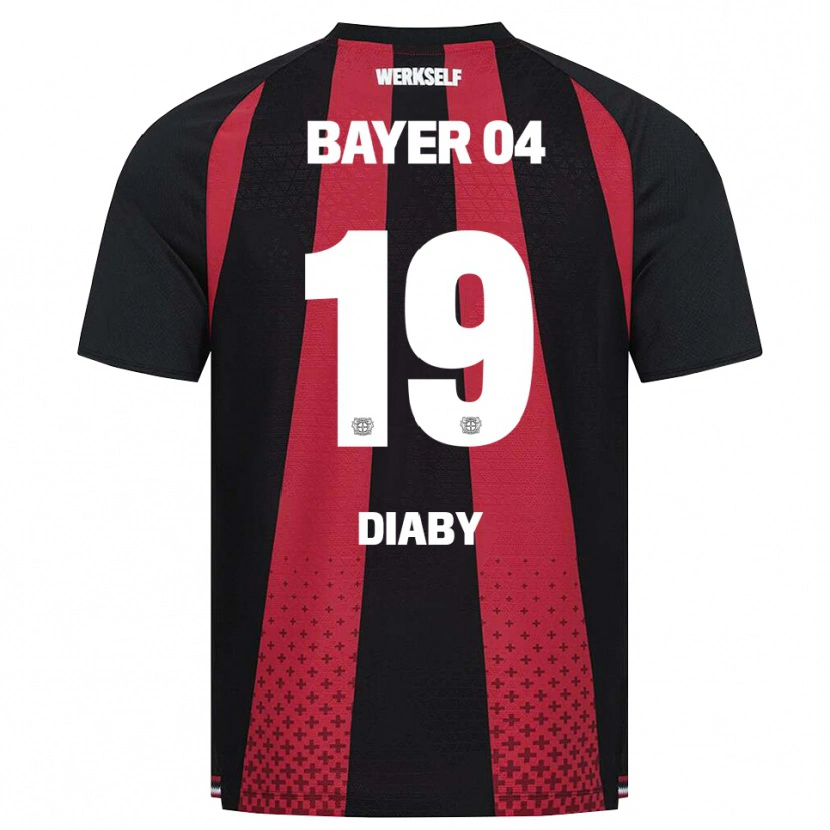 Danxen Niño Camiseta Moussa Diaby #19 Negro Blanco Rojo 1ª Equipación 2026/27 La Camisa