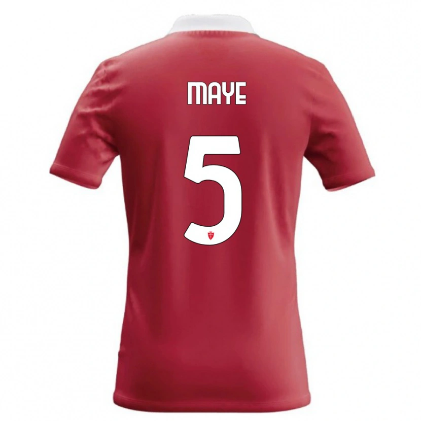 Danxen Niño Camiseta Yvan Maye #5 Rojo Blanco 1ª Equipación 2026/27 La Camisa