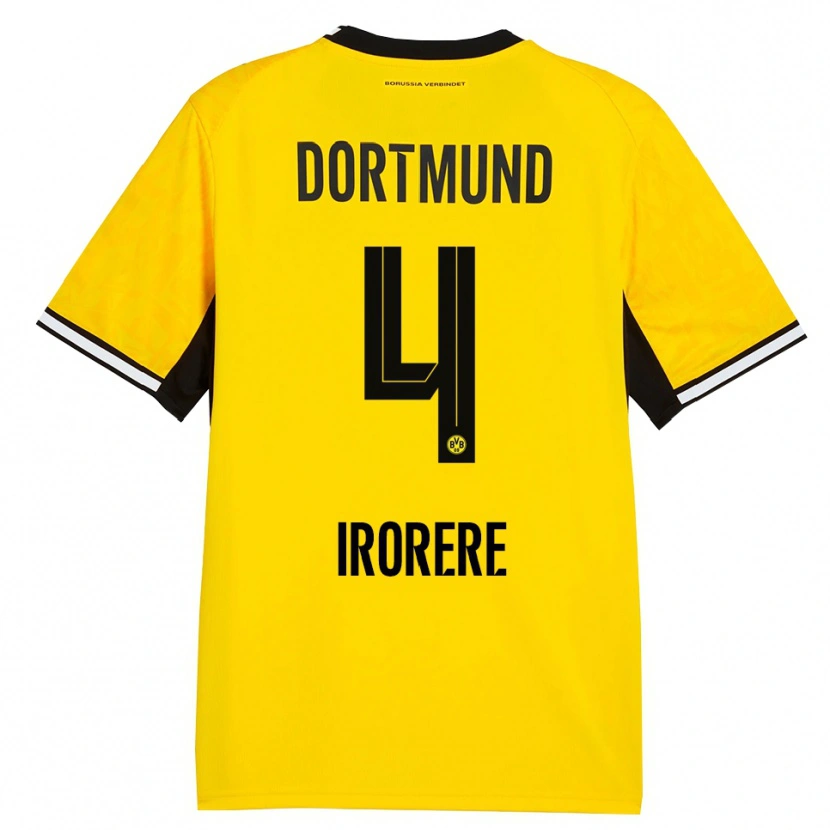 Danxen Niño Camiseta Felix Irorere #4 Amarillo Negro Blanco 1ª Equipación 2026/27 La Camisa
