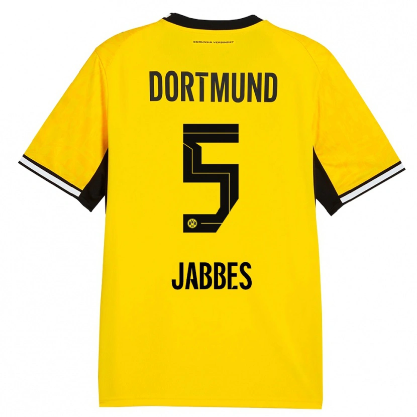 Danxen Niño Camiseta Jasmin Jabbes #5 Amarillo Negro Blanco 1ª Equipación 2026/27 La Camisa