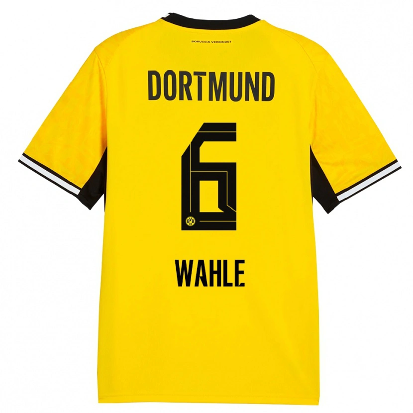 Danxen Niño Camiseta Hedda Wahle #6 Amarillo Negro Blanco 1ª Equipación 2026/27 La Camisa