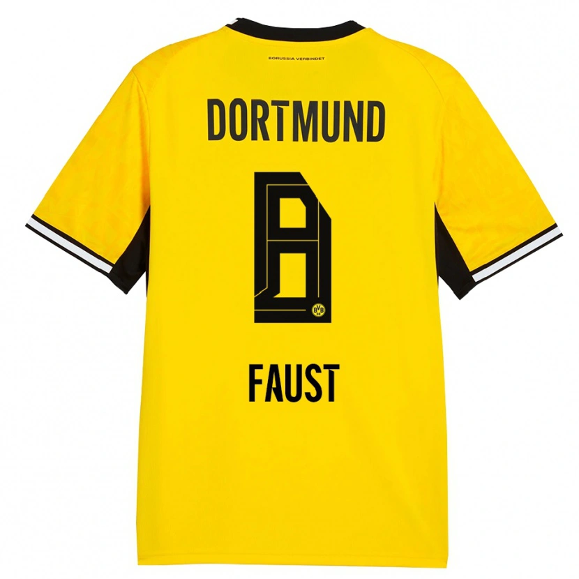 Danxen Niño Camiseta Tom Faust #8 Amarillo Negro Blanco 1ª Equipación 2026/27 La Camisa