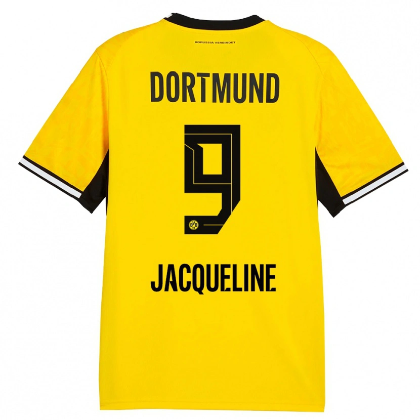 Danxen Niño Camiseta Moreno Jacqueline #9 Amarillo Negro Blanco 1ª Equipación 2026/27 La Camisa