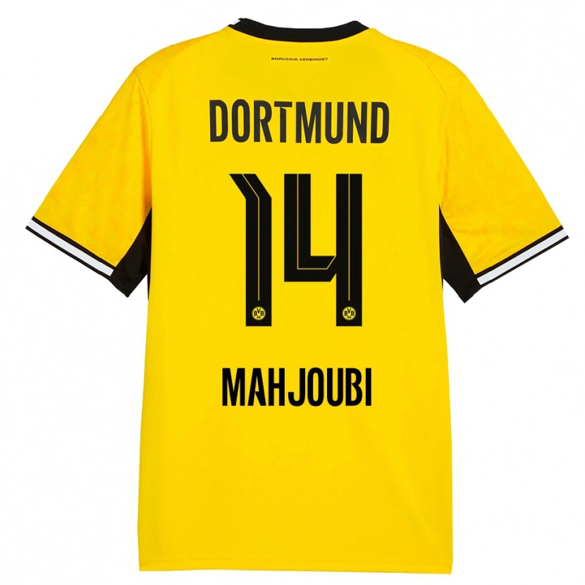Danxen Niño Camiseta Anas Mahjoubi #14 Amarillo Negro Blanco 1ª Equipación 2026/27 La Camisa