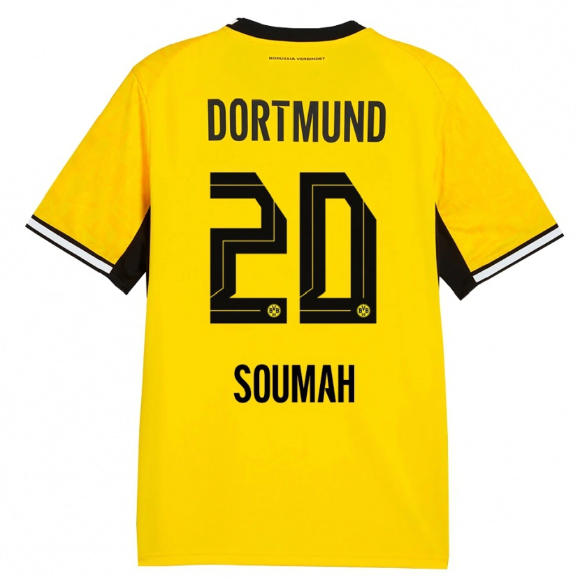 Danxen Niño Camiseta Moussa Soumah #20 Amarillo Negro Blanco 1ª Equipación 2026/27 La Camisa