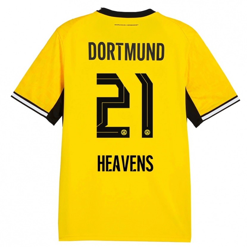 Danxen Niño Camiseta Lukas Heavens #21 Amarillo Negro Blanco 1ª Equipación 2026/27 La Camisa