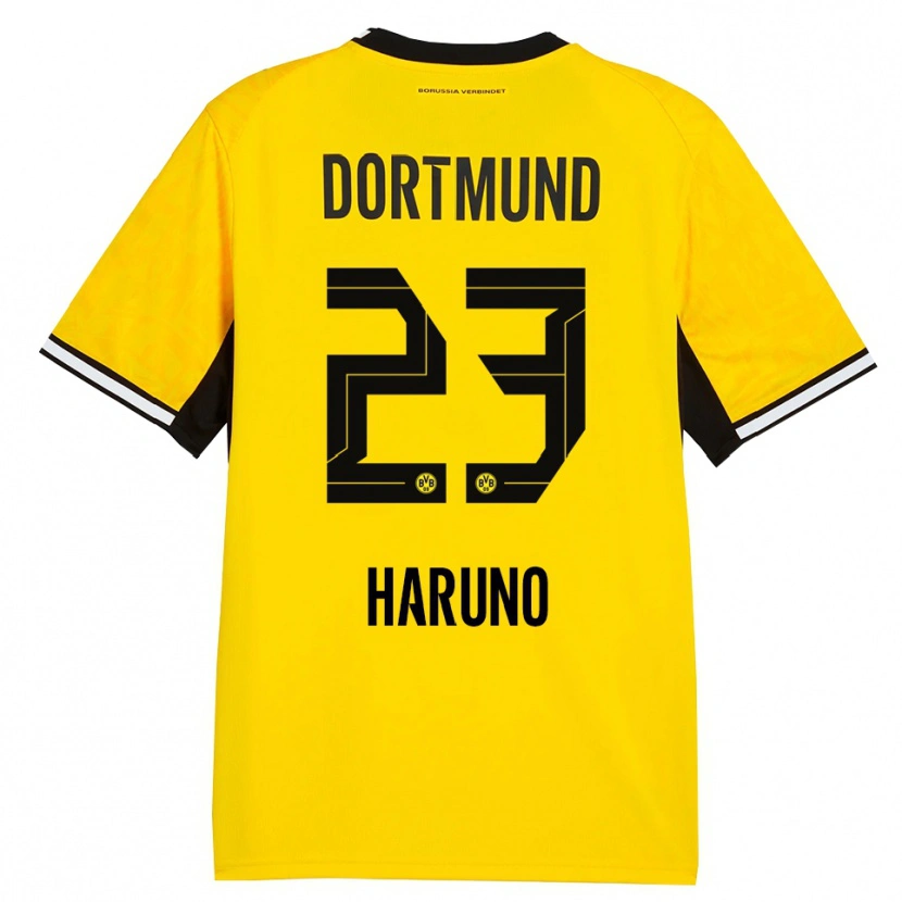 Danxen Niño Camiseta Sasaki Haruno #23 Amarillo Negro Blanco 1ª Equipación 2026/27 La Camisa