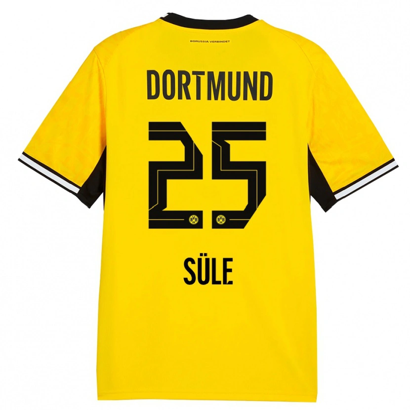 Danxen Niño Camiseta Niklas Süle #25 Amarillo Negro Blanco 1ª Equipación 2026/27 La Camisa